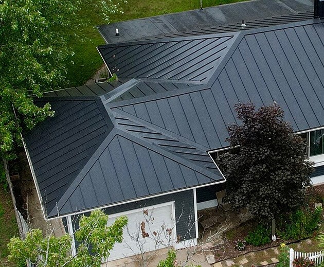 Shiny, Reflective Roof on a Residential Home