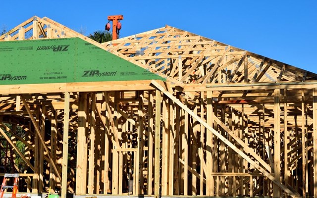 New Home Build with Roof Sheathing