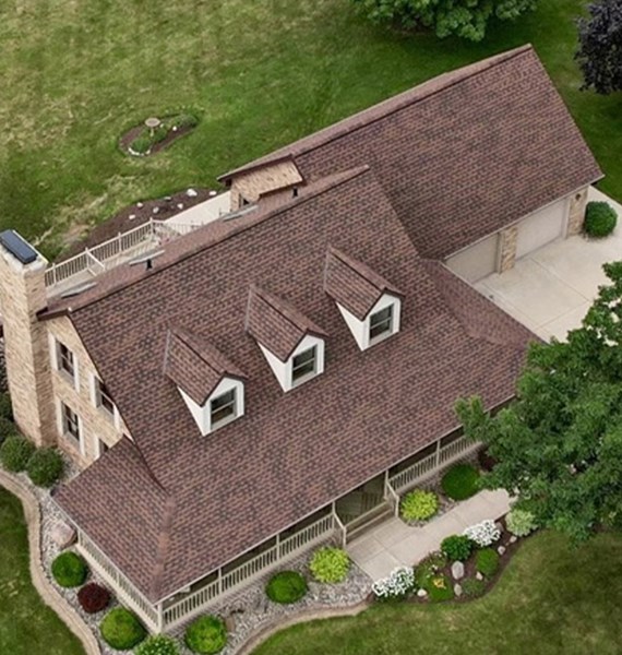 Completed residential roofing project in Michigan