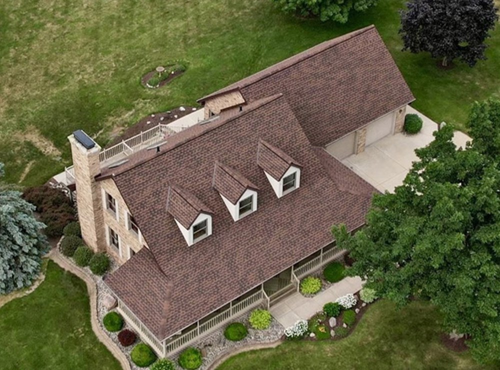Completed residential roofing project in Michigan