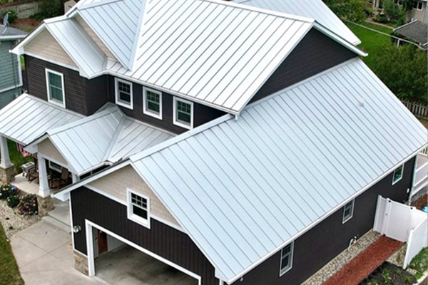 New roof installation on suburban home