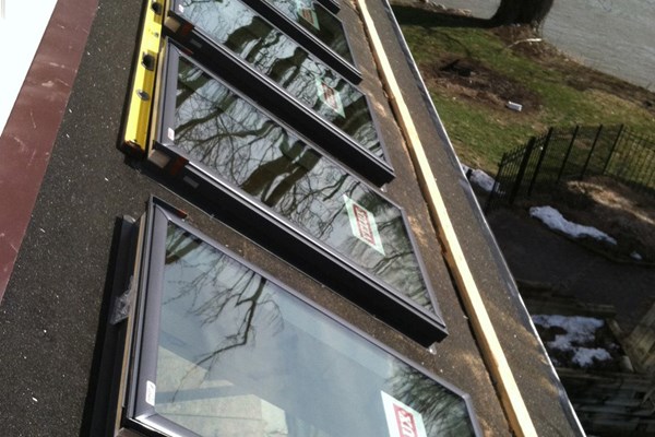 Line of VELUX skylight installed in a Michigan home