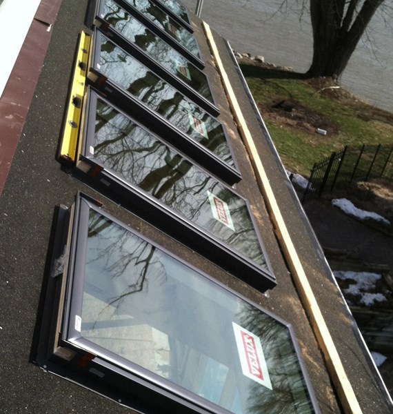 Line of VELUX skylight installed in a Michigan home