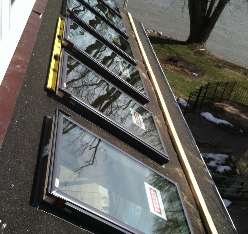 Line of VELUX skylight installed in a Michigan home