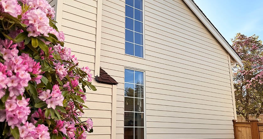 new vinyl siding installed