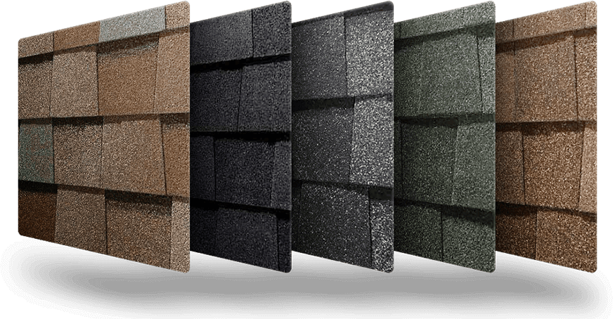 Popular asphalt shingle color options
