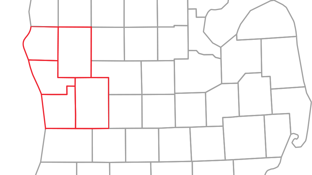 Map of Counties in Michigan that Werner Covers