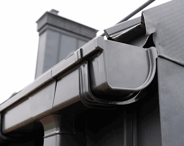 Holland Building With Gutters Shown