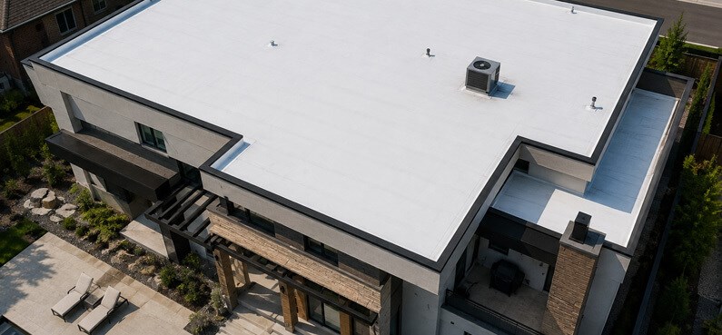 TPO roof repaired in Michigan
