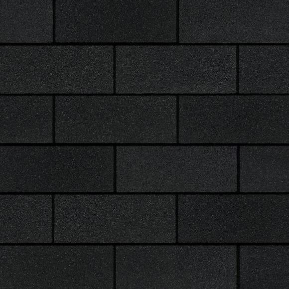 Three tab asphalt shingle roof