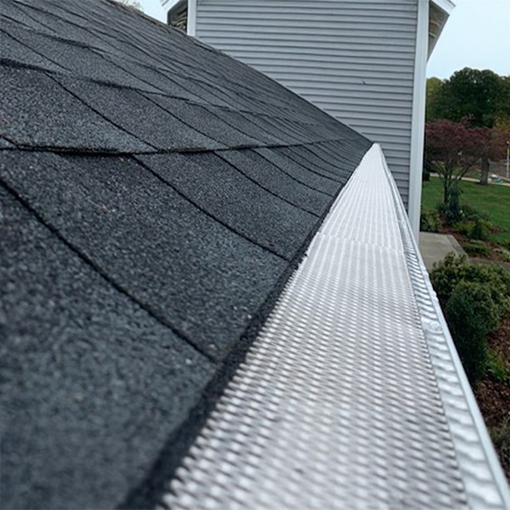 Installed gutter guard system